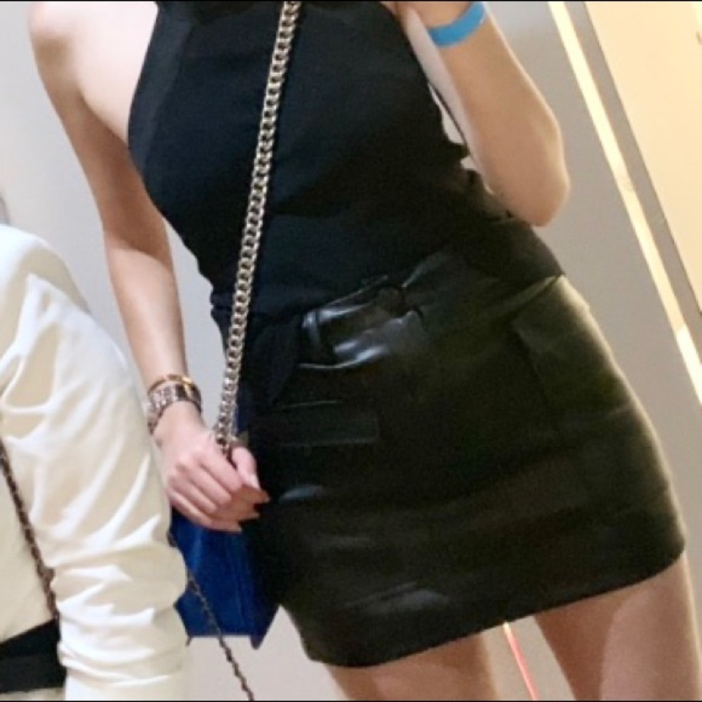 Zara | leather skirt